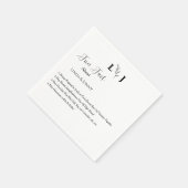 Monogram modern script leuke weetjes bruiloft servet (Hoek)