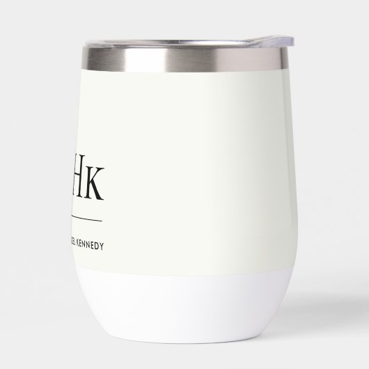 Monogram Modern Simple Elegant Ivory White Custom (Links)