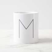 Monogram Modern Simple Minimalist Plain Grote Koffiekop (Voorkant)