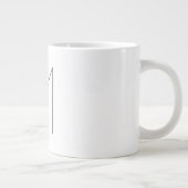 Monogram Modern Simple Minimalist Plain Grote Koffiekop (Rechts)