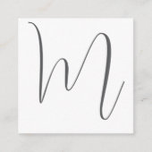 Monogram Modern Simple Minimalist Plain Informatiekaartje (Voorkant)