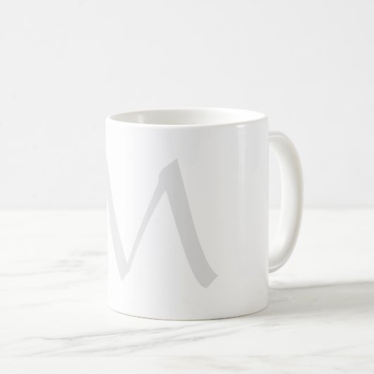 Monogram Modern Simple Minimalist Plain Koffiemok (Voorkant rechts)