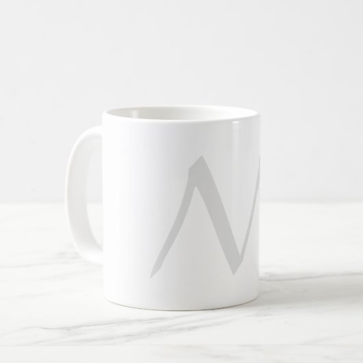Monogram Modern Simple Minimalist Plain Koffiemok (Voorkant links)