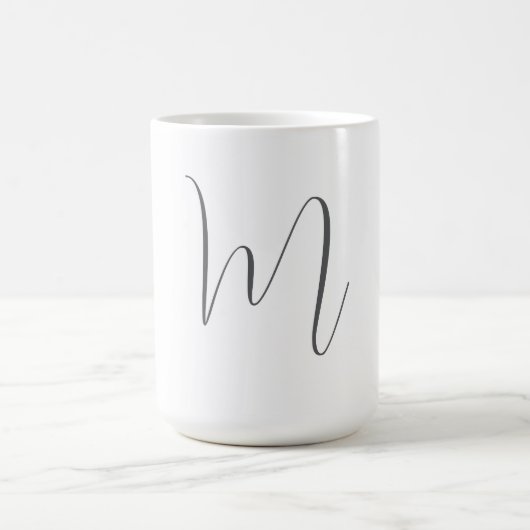 Monogram Modern Simple Minimalist Plain Koffiemok (Center)