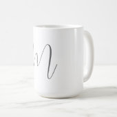 Monogram Modern Simple Minimalist Plain Koffiemok (Voorkant rechts)