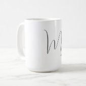 Monogram Modern Simple Minimalist Plain Koffiemok (Voorkant links)