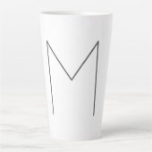 Monogram Modern Simple Minimalist Plain Latte Mok (Voorkant)
