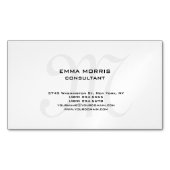 Monogram Modern Simple Minimalist Plain Magnetisch Visitekaartje (Voorkant)