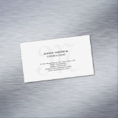Monogram Modern Simple Minimalist Plain Magnetisch Visitekaartje (Voorbeeld)