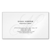 Monogram Modern Simple Minimalist Plain Magnetisch Visitekaartje (Voorkant)