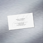 Monogram Modern Simple Minimalist Plain Magnetisch Visitekaartje (Voorbeeld)