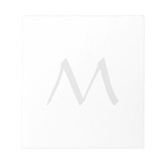 Monogram Modern Simple Minimalist Plain Notitieblok (Voorkant)