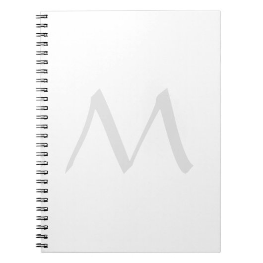 Monogram Modern Simple Minimalist Plain Notitieboek (Voorkant)