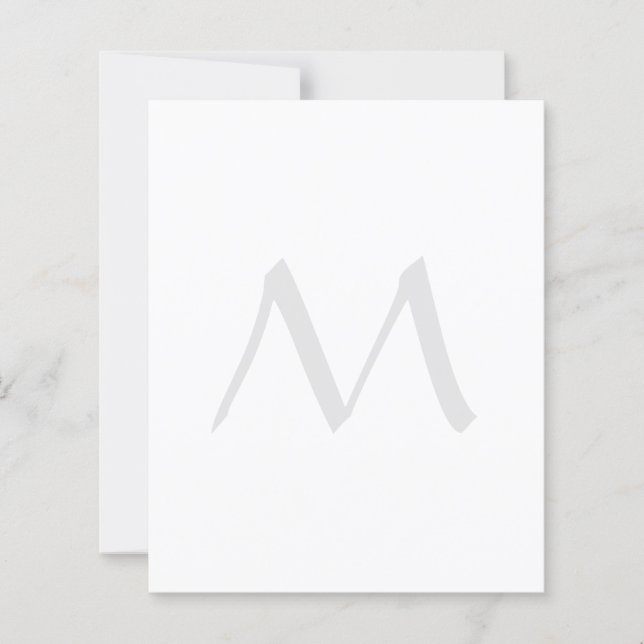 Monogram Modern Simple Minimalist Plain Paper  (Voorkant)