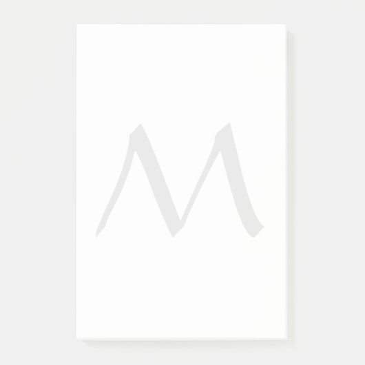 Monogram Modern Simple Minimalist Plain Post-it® Notes (Voorkant)