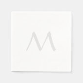 Monogram Modern Simple Minimalist Plain Servet (Voorkant)