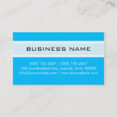 Monogram Modern Sky Blue Background Visitekaartje (Achterkant)