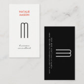 Monogram Modern Slank en Slim 2 Visitekaartje (Voorkant / Achterkant)