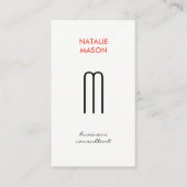 Monogram Modern Slank en Slim 2 Visitekaartje (Voorkant)