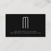 Monogram Modern Slank en Slim 3 Visitekaartje (Achterkant)
