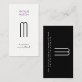 Monogram Modern Slank en Slim 3 Visitekaartje (Voorkant / Achterkant)