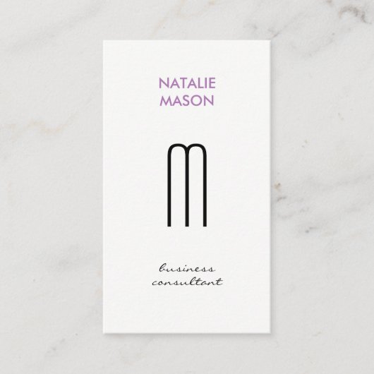 Monogram Modern Slank en Slim 3 Visitekaartje (Voorkant)