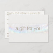 Monogram Modern Spa Salon Cadeaubon Bedankkaart (Voorkant / Achterkant)