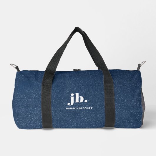 Monogram Modern Spijkerbroek Textuurprint Plunjezak (Voorkant)