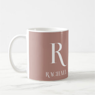 Monogram Modern Stijl Beige Koffiemok