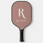 Monogram Modern Stijlvol Beige Pickleball Paddle (Voorkant)