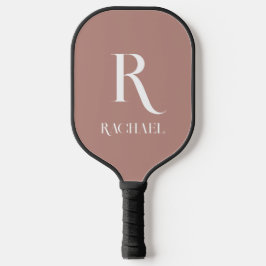 Monogram Modern Stijlvol Beige Pickleball Paddle