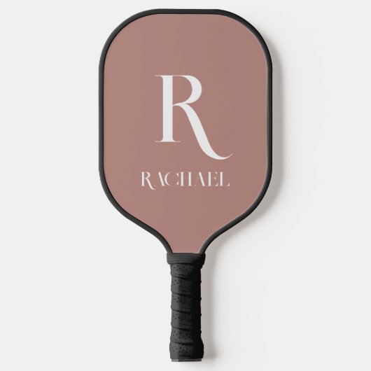 Monogram Modern Stijlvol Beige Pickleball Paddle (Voorkant)