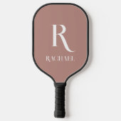 Monogram Modern Stijlvol Beige Pickleball Paddle (Achterkant)