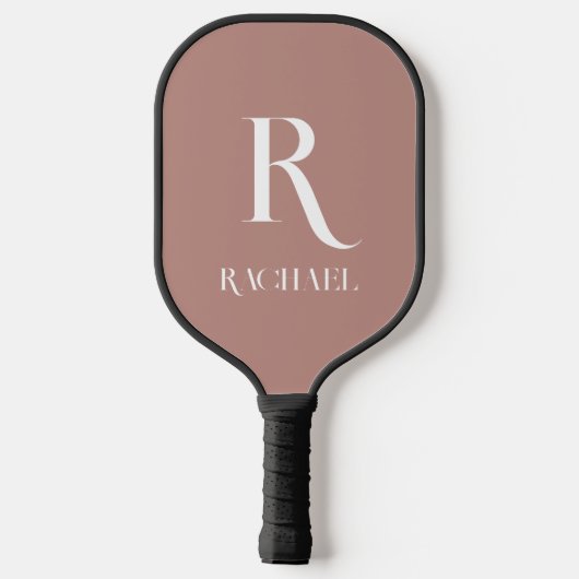 Monogram Modern Stijlvol Beige Pickleball Paddle (Achterkant)