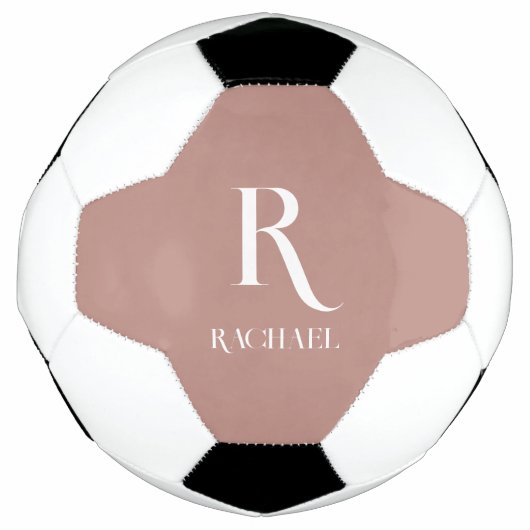 Monogram Modern Stijlvol Beige Voetbal (Voorkant)