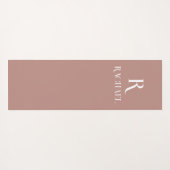 Monogram Modern Stijlvol Beige Yogamat (Achterkant (horizontaal))