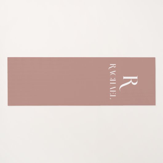 Monogram Modern Stijlvol Beige Yogamat (Achterkant (horizontaal))