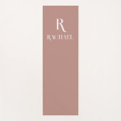 Monogram Modern Stijlvol Beige Yogamat (Voorkant)