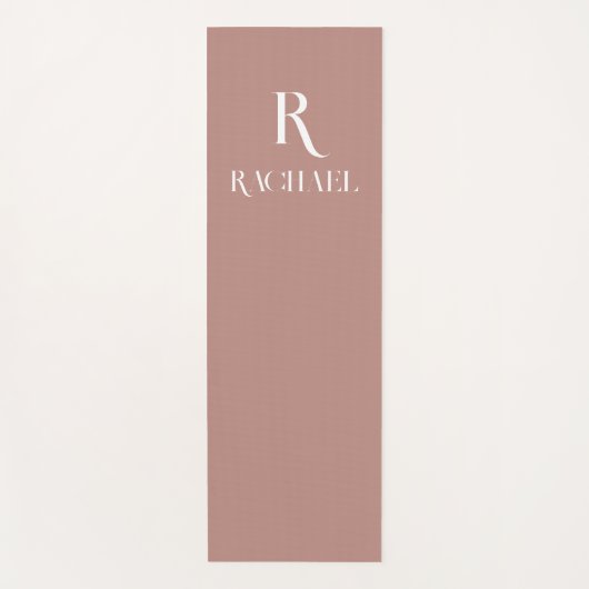 Monogram Modern Stijlvol Beige Yogamat (Voorkant)