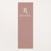 Monogram Modern Stijlvol Beige Yogamat (Achterkant)