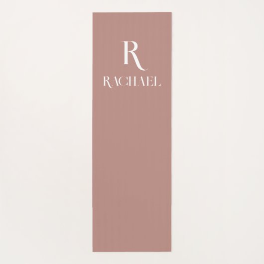 Monogram Modern Stijlvol Beige Yogamat (Achterkant)