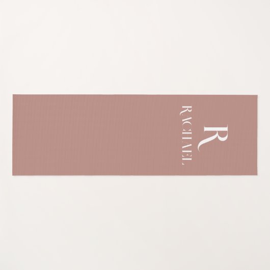 Monogram Modern Stijlvol Beige Yogamat (Voorkant (horizontaal))
