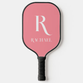 Monogram Modern stijlvol roze Pickleball Paddle