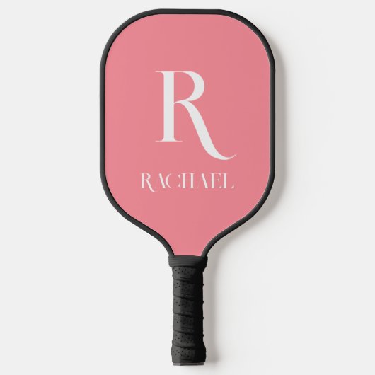 Monogram Modern stijlvol roze Pickleball Paddle (Voorkant)