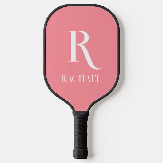 Monogram Modern stijlvol roze Pickleball Paddle (Achterkant)