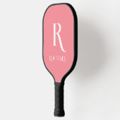 Monogram Modern stijlvol roze Pickleball Paddle (Links)