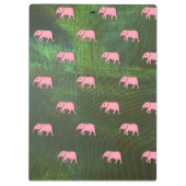 Monogram Modern Stijlvolle Patronen Olephants Gree Klembord (Achterkant)