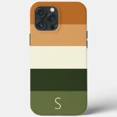 Monogram modern streeppatroon Case-Mate iPhone case (Achterkant)