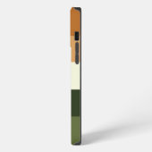 Monogram modern streeppatroon iPhone hoesje (Linkerkant)