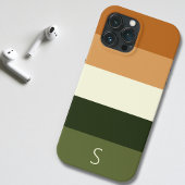 Monogram modern streeppatroon iPhone hoesje